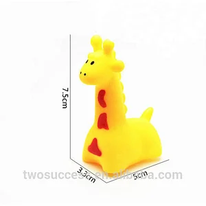 Children cute animal plastic water play with sound squeeze baby bath toys