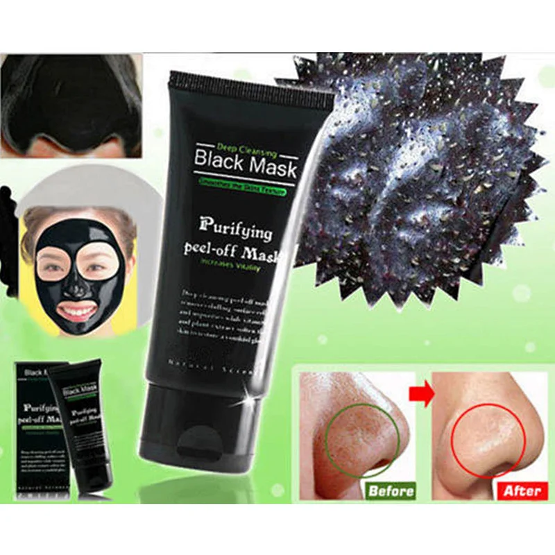 Free sample blackhead dirty remover deep cleansing black mask nose purifying peel off black facial mask