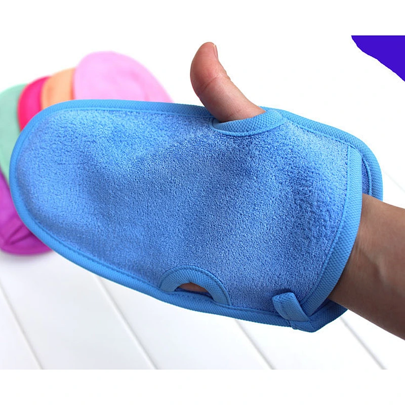 6 colors natural plant fiber hemp bath exfoliating scrubber glove