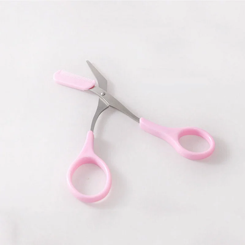 Professional high quality makeup tools stainless steel eyebrow cutting scissors in China