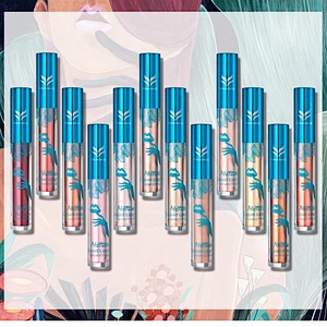 12pcs color high quality metallic lip gloss Waterproof non-stick cup lipstick