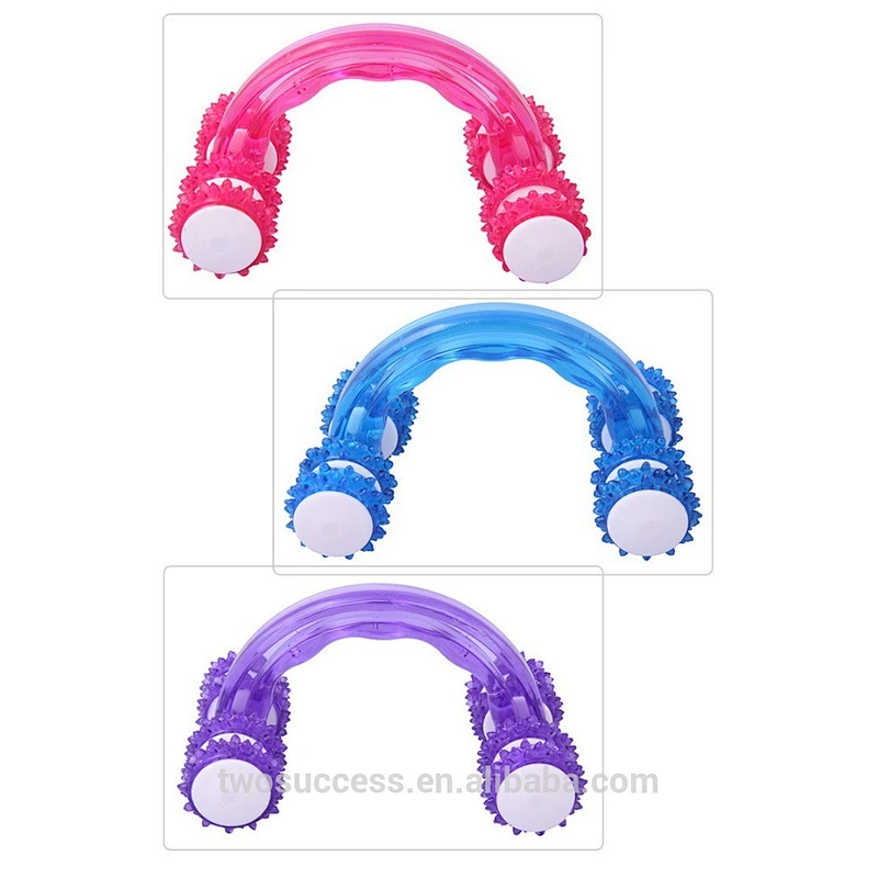 Hand Held 8 Rounds Plastic Full Body Massager for Relax