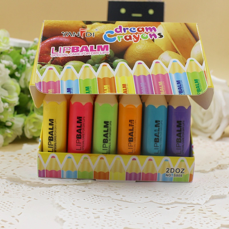 2017 New shape plastic good quality moisturizing lipstick pen lip balm pencil