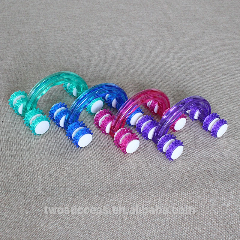 Hand Held 8 Rounds Plastic Full Body Massager for Relax