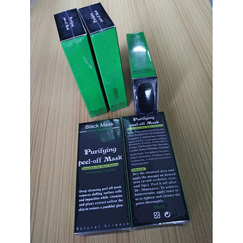 Free sample blackhead dirty remover deep cleansing black mask nose purifying peel off black facial mask