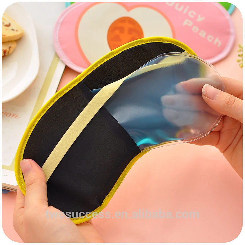 High Quality Soft Eye care hot cold cooling Sleeping compress eye mask with gel pad