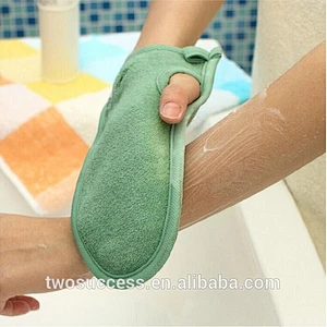 6 colors natural plant fiber hemp bath exfoliating scrubber glove