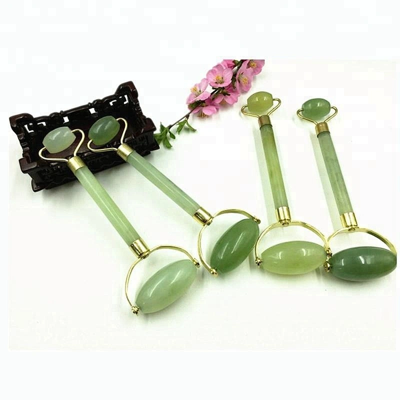 Wholesale NEW Natural Double Head Massage Tool for Face Jade Roller Facial Massage