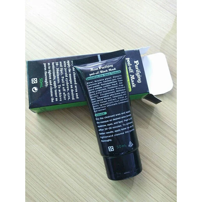 Free sample blackhead dirty remover deep cleansing black mask nose purifying peel off black facial mask