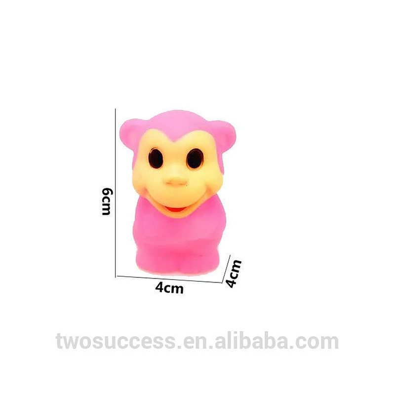 Children cute animal plastic water play with sound squeeze baby bath toys