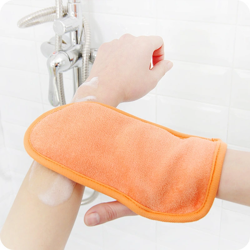 6 colors natural plant fiber hemp bath exfoliating scrubber glove