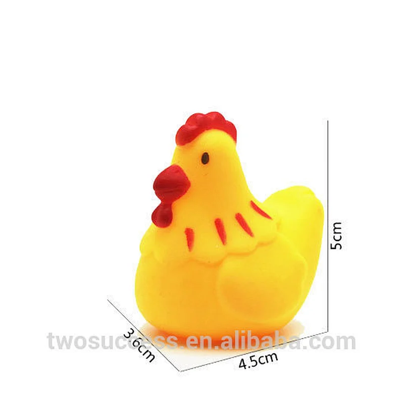 Children cute animal plastic water play with sound squeeze baby bath toys