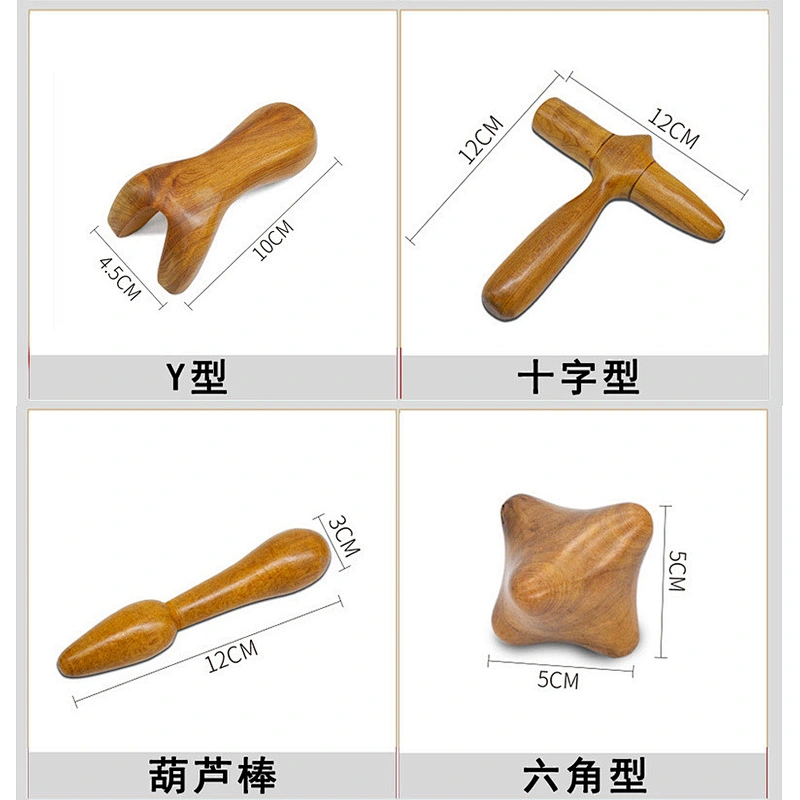 Natural Guasha Boards Massager Sandal Wood Body Massage Guasha Tools