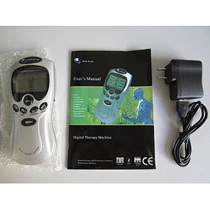 Blue Black LCD Display Digital Therapy 2 Channels Mini Smart Electronic Pulse Massager