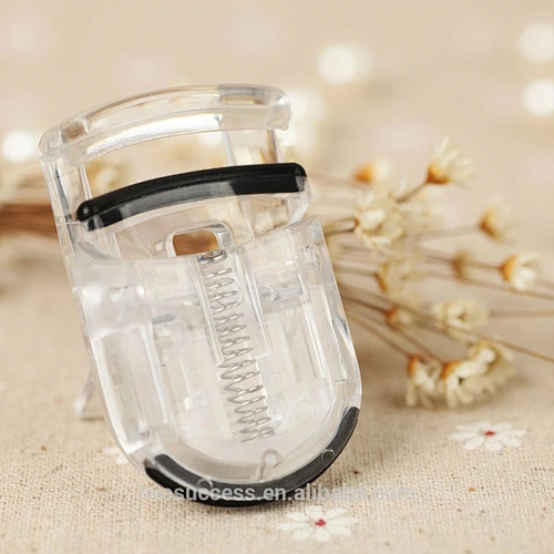 Makeup Tool Transparent White Plastic Mini Elastic Eyelash Curler Women Eyelash Curler
