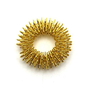 Gold Silver Color Options Finger Relax Acuppoint Stimulate Finger Acupressure Massage Ring
