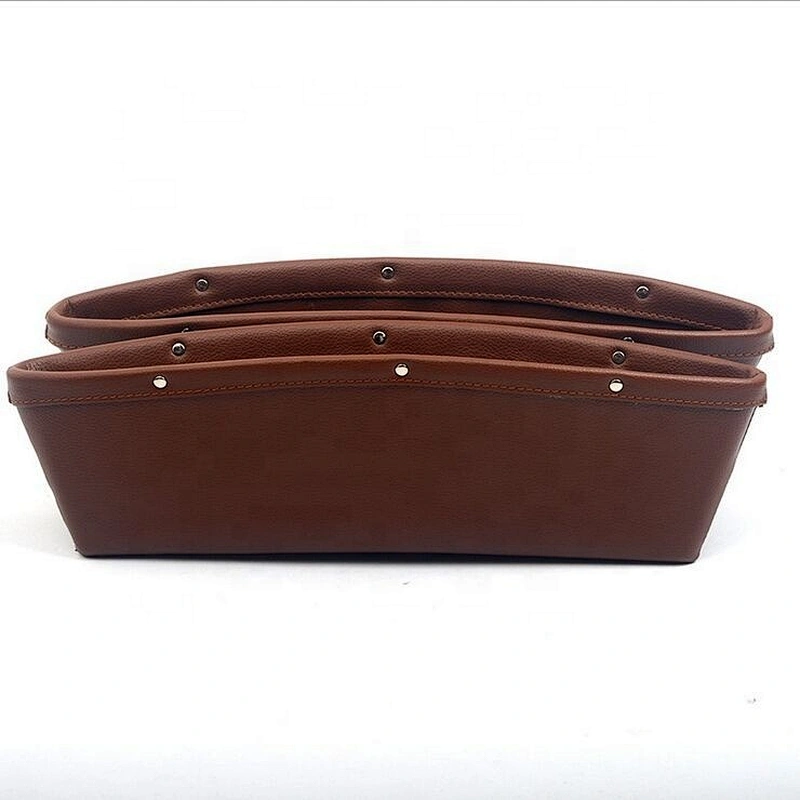 Auto Car Back Seat Side Door Gap Filler Box Organizer With Durable PU Leather