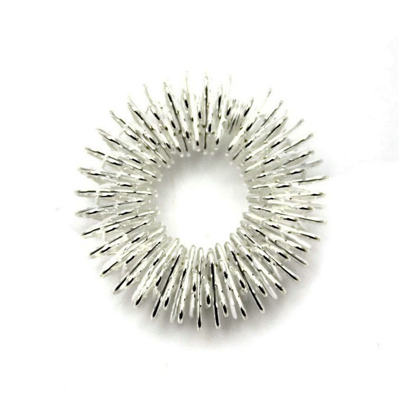 Gold Silver Color Options Finger Relax Acuppoint Stimulate Finger Acupressure Massage Ring