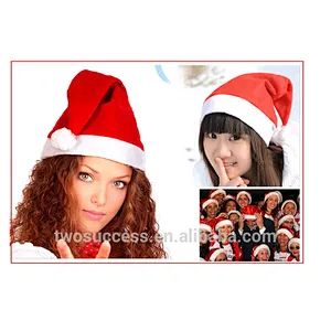cheap children or adult decoration Red and White ornament santa clause Christmas hats