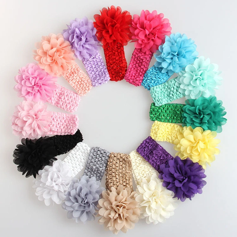 10cm Fashion Handmade Chiffon Hairbands/Various Types of Hair  Tie Bands for Baby Girl