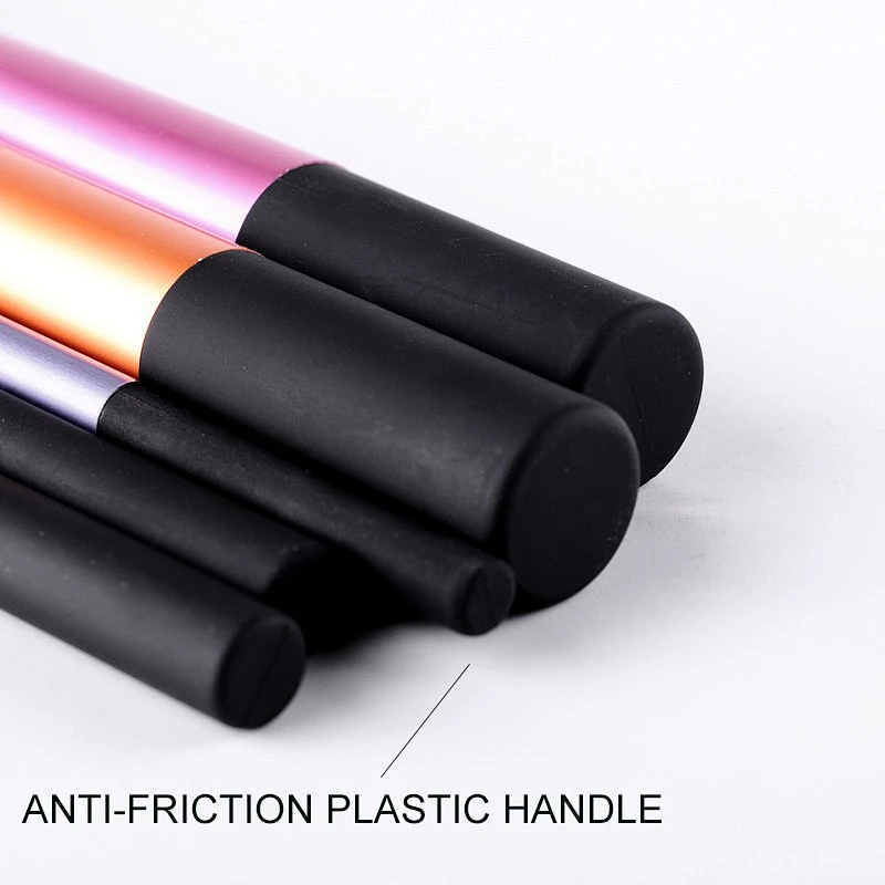 Ebay Hot Selling 6PCS Comfortable Soft Aluminum Tube ABS Handle Glitter Makeup Brush Set  Professional