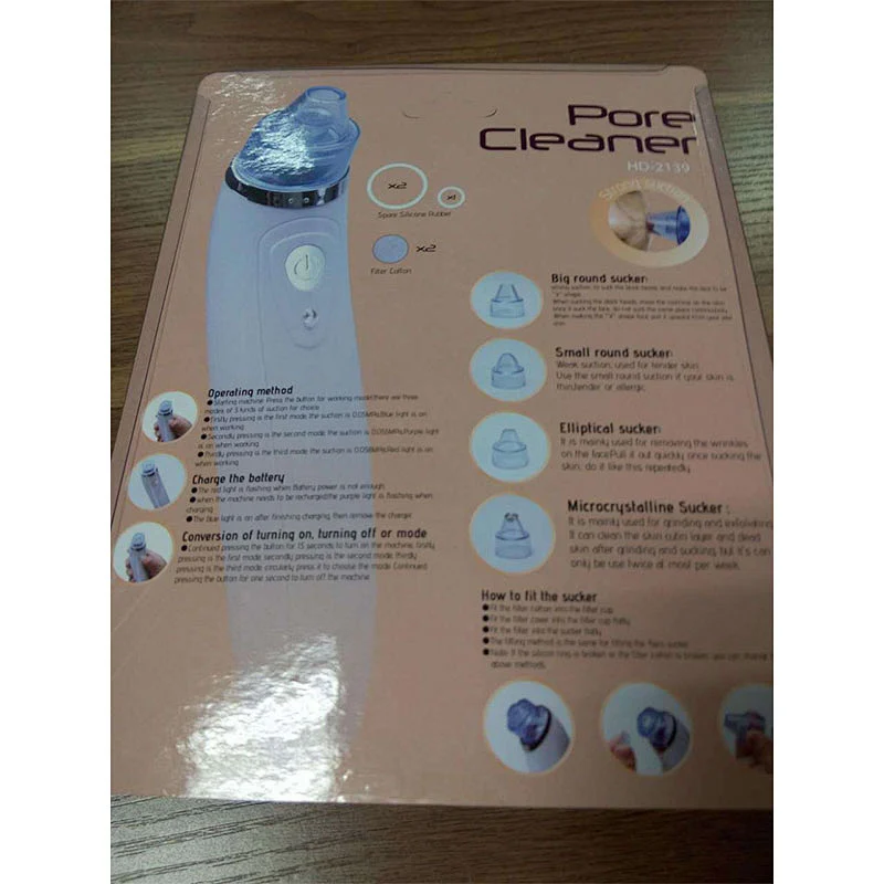 Factory wholesale 800mah facial cleaner pore cleanser for remove blackheads