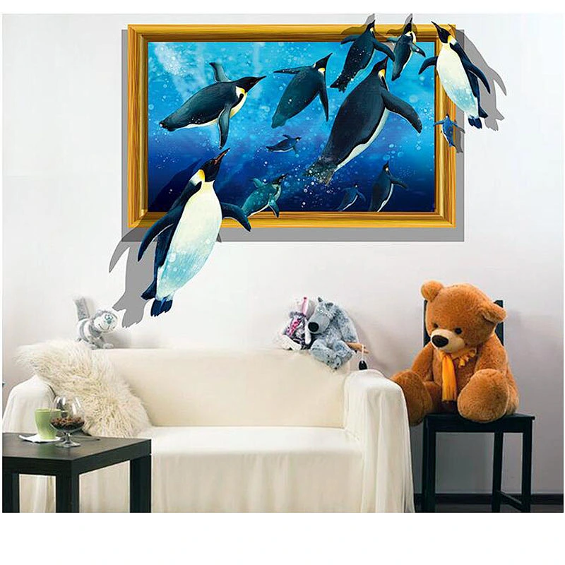 Creative Animal World Home Decoration Living Room Removable Mural 3D Wallpaper