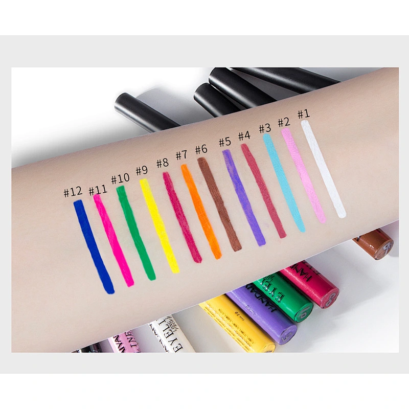 12  multi-color longwear waterproof makeup rainbow matte liquid eyeliner