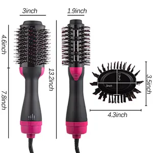Multi-function hot air comb anion hair brush professional hair curler straight comb brush