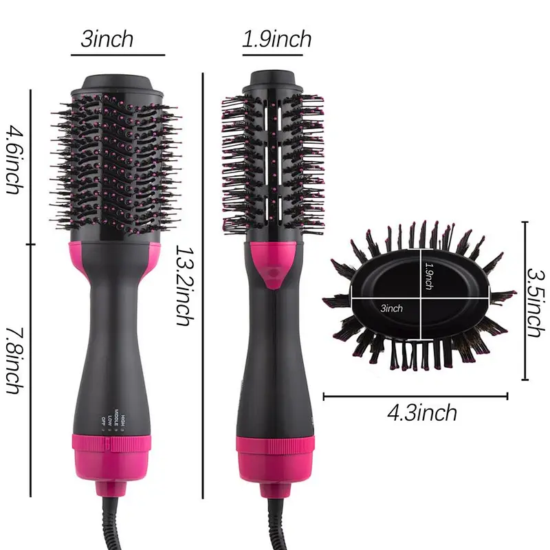 Multi-function hot air comb anion hair brush professional hair curler straight comb brush