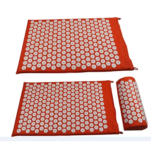 Portable Acupressure Health Foot Massage Nail Mat and Pillow Set