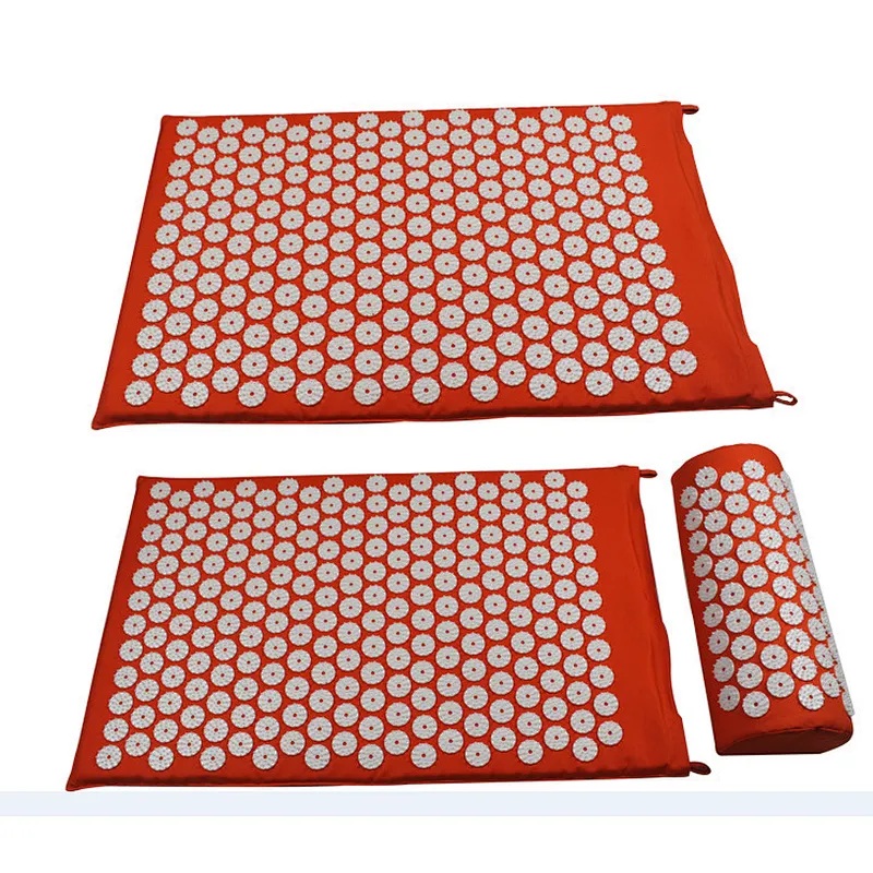 Portable Acupressure Health Foot Massage Nail Mat and Pillow Set