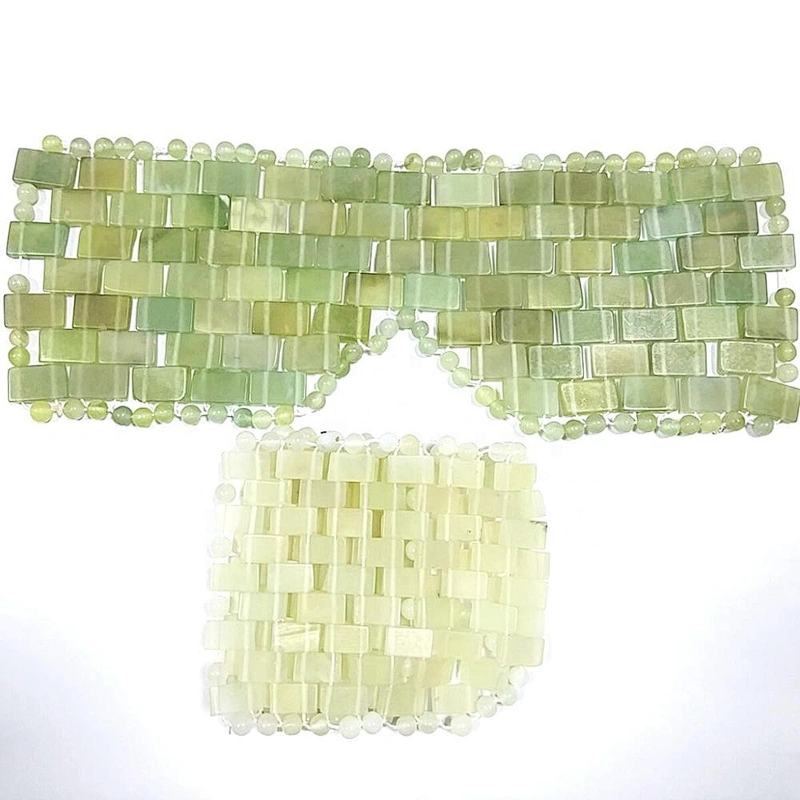 High Quality Xiuyan Jade Green Sleep Cooling Threapy Jade Eye Mask
