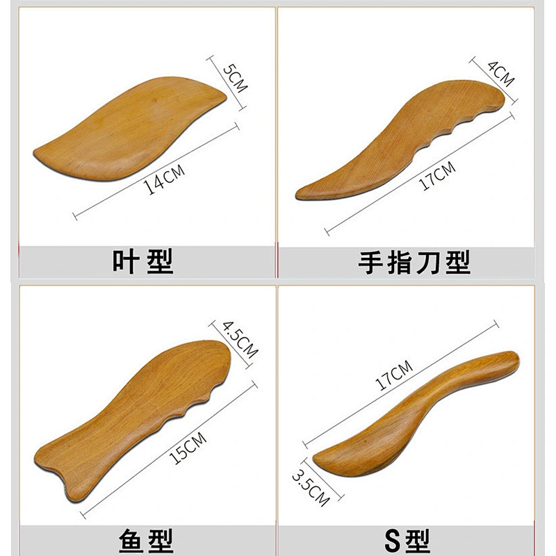 Natural Guasha Boards Massager Sandal Wood Body Massage Guasha Tools