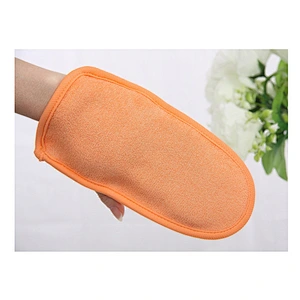 6 colors natural plant fiber hemp bath exfoliating scrubber glove