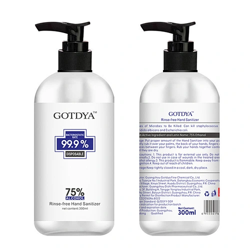 Private Label large In Stock Fast Ship 300ml Portable Waterless 75% Alcohol Hand Sanitizer Gel