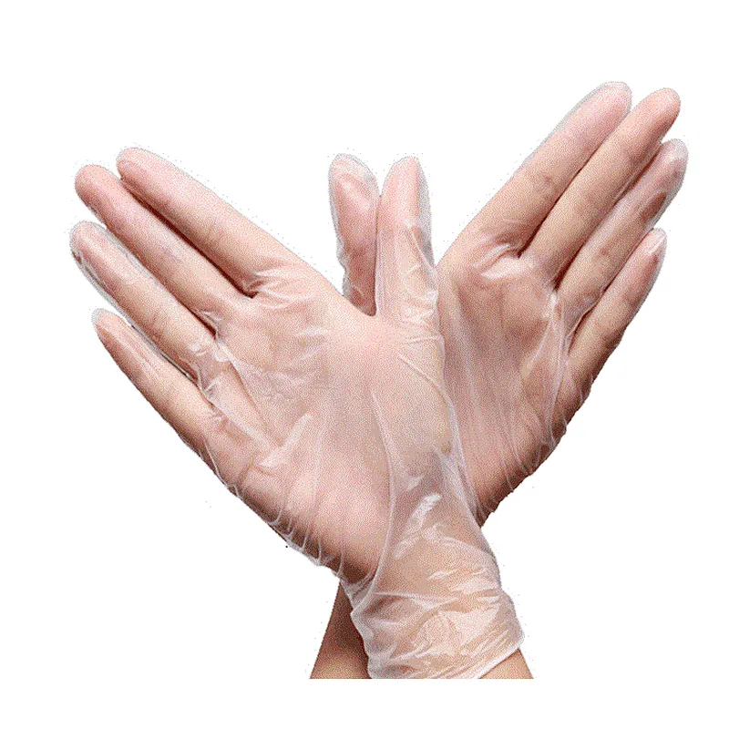 Wholesales hands safty transparent Latex nitrile PVC disposable gloves 100pcs