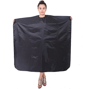 Customized logo waterproof salon barber black nylon hair cutting hairdressing cape