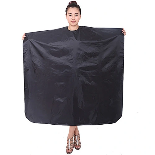 Customized logo waterproof salon barber black nylon hair cutting hairdressing cape