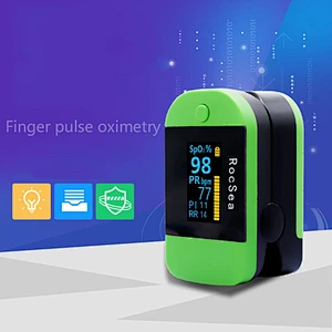 Heart rate monitoring pulse oximetry detection breathing monitor fingertip pulse oximeter