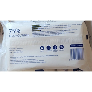 FDA CE MSDS clean disposable sterilization alcohol 75% wet wipes disinfection alcohol wipes 50pcs