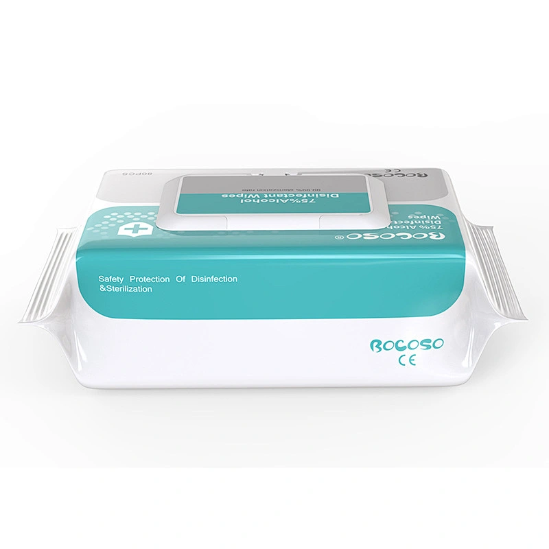 English sterilization household portable tissues disinfection wet 75 % 80 sheets large hand alcoholic wipes