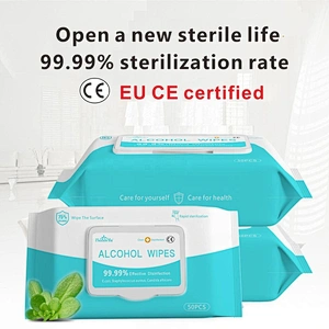 Fast Delivery 50sheets Pack Kill 99% Germ Sterilization Disinfecting 75% Alcohol Wipes