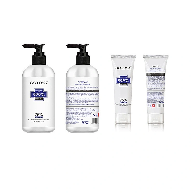 Private Label large In Stock Fast Ship 300ml Portable Waterless 75% Alcohol Hand Sanitizer Gel