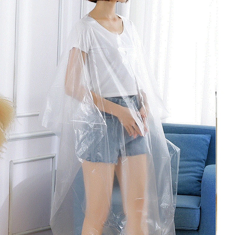 100 PE waterproof aprons cut iron dye hair robe barber salon disposable hair dressing Cape 158*130cm