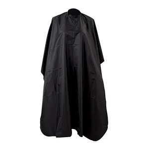 Customized logo waterproof salon barber black nylon hair cutting hairdressing cape