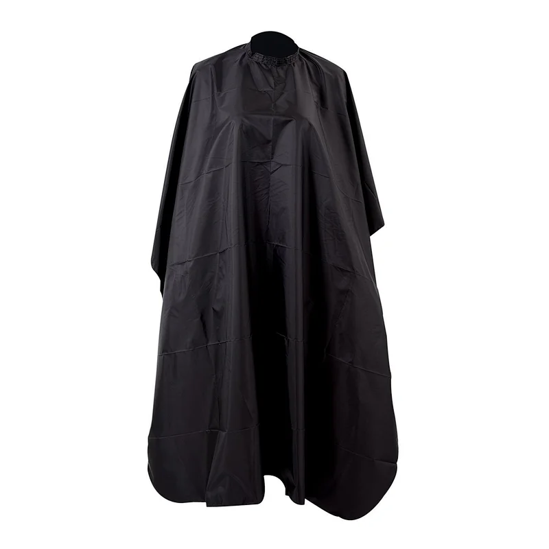 Customized logo waterproof salon barber black nylon hair cutting hairdressing cape