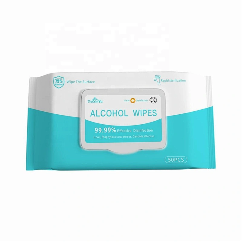 Fast Delivery 50sheets Pack Kill 99% Germ Sterilization Disinfecting 75% Alcohol Wipes