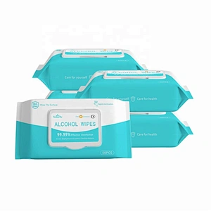 Fast Delivery 50sheets Pack Kill 99% Germ Sterilization Disinfecting 75% Alcohol Wipes
