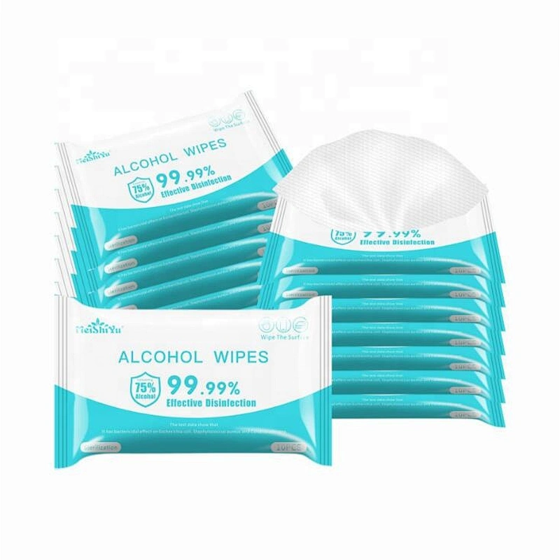 Hot sell medical antibacterial disinfectant 75% alcohol wipes cleaning protective wet wipes